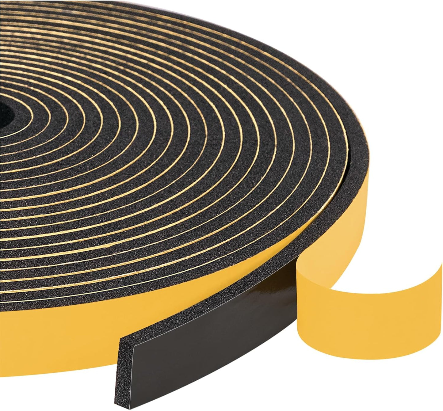 Yotache Self Adhesive Foam Gasket Tape 1/2" W X 1/2" T (New Adhesive Craft) for Doors Soundproofing Weather Seal Strip Insulation, 13 Ft Length