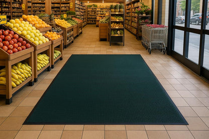 Guardian WaterGuard Indoor/Outdoor Wiper Scraper Floor Mat, Rubber/Nylon, 3'x4', Grey