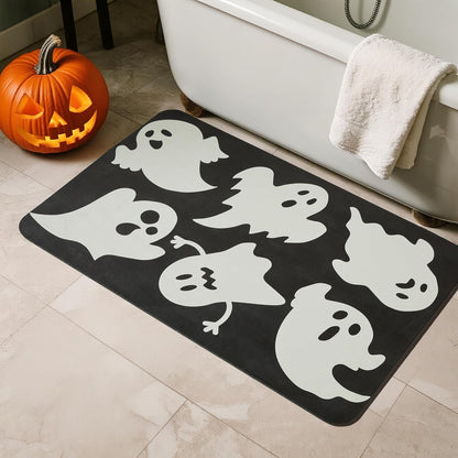 TYUU Bath Mat, Bathroom Rugs Non Slip Washable Thin Absorbent Quick Dry Bath Mat Fits Under Door Bathroom Floor Mat Perfect for Bath, Shower, or Sink 16"x24" Dark Grey