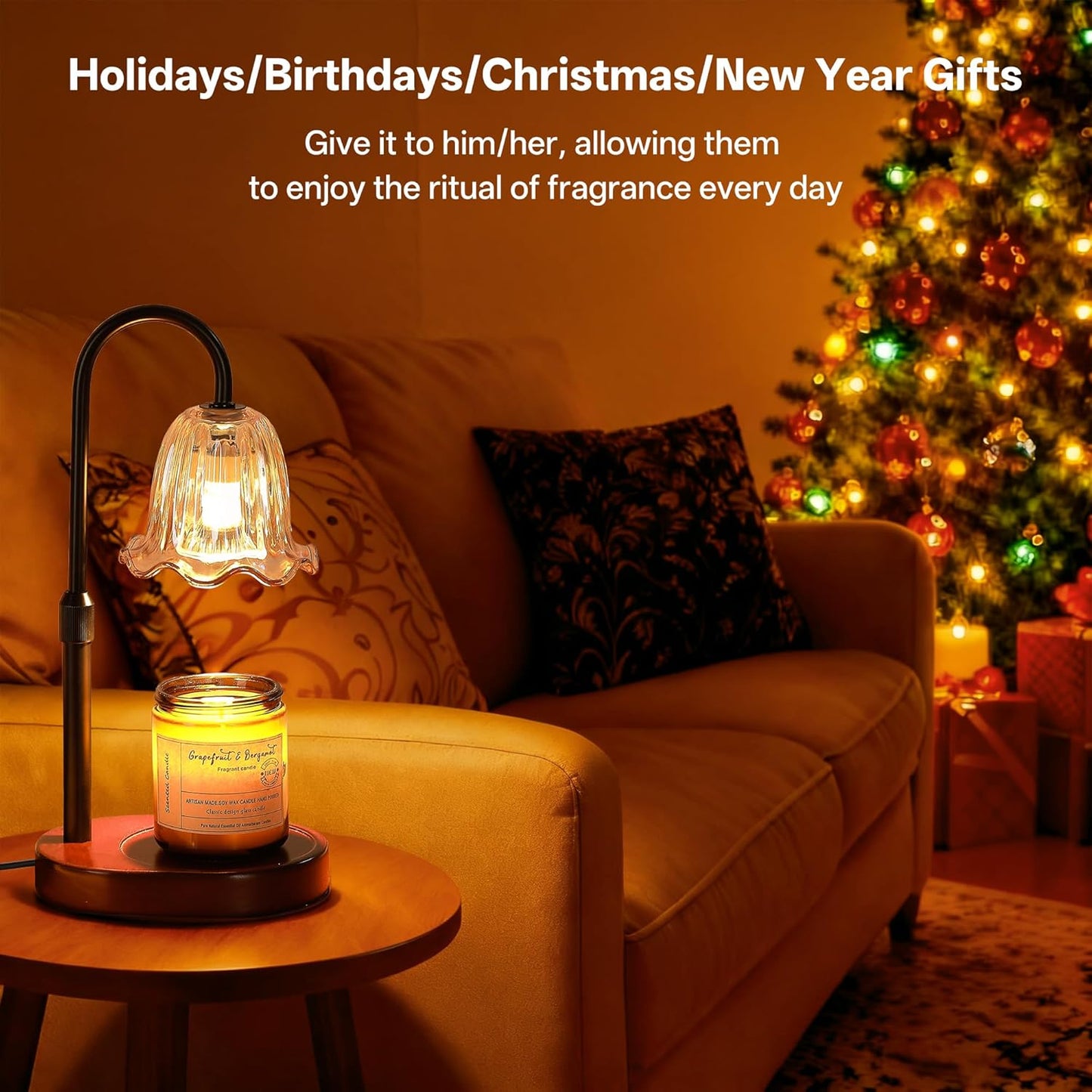Homelist Candle Warmer Lamp with Timer, Height Adjustable Candle Lamp, Home Decor, Wax Melt Warmer for Birthday Chrismas Holiday Gifts for Mom, Women, Sister