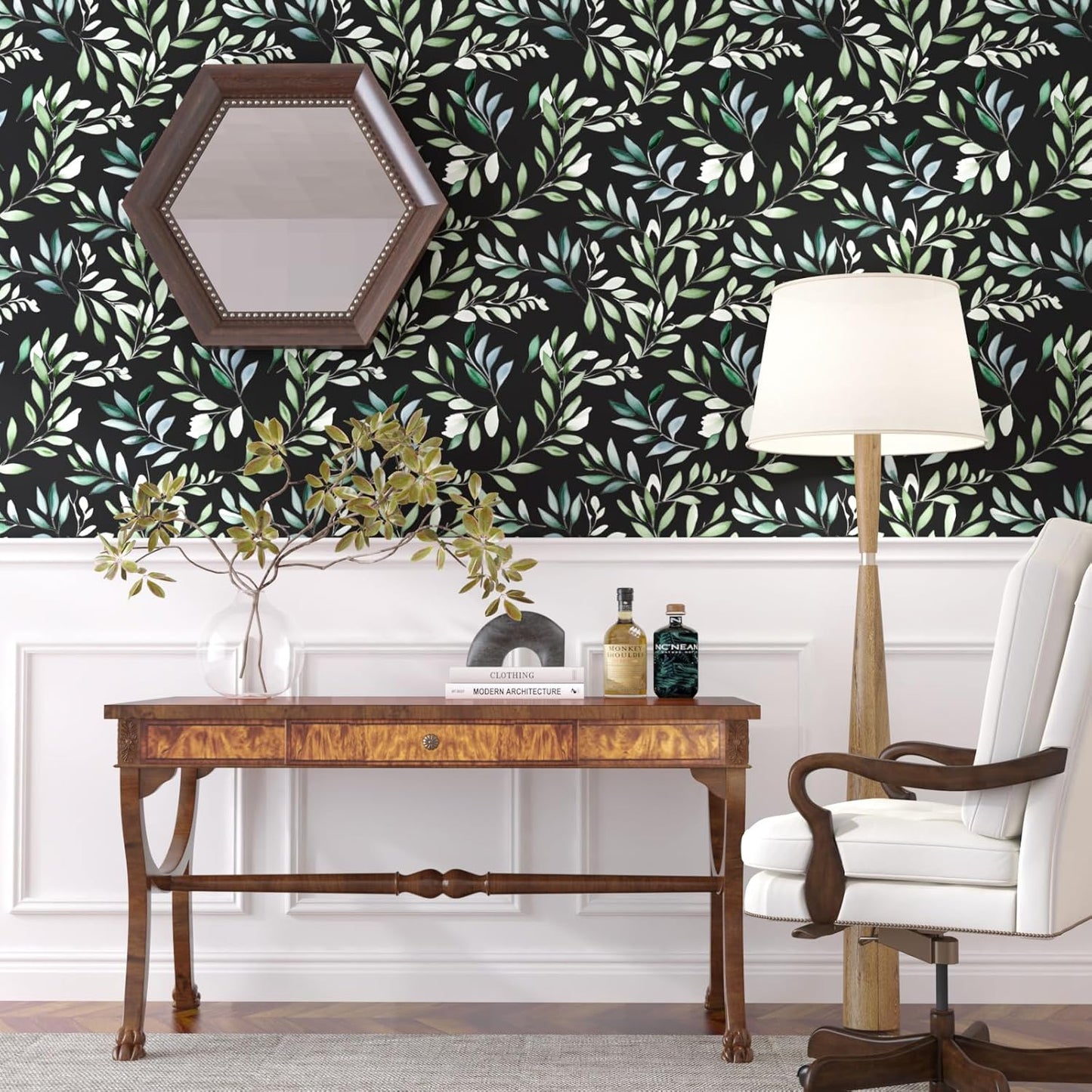 Danodoi Yellow Floral Wallpaper Peel and Stick Vinyl Wallpaper Stick and Peel Colorful Contact Paper for Cabinets Waterproof Self Adhesive Wall Paper for Kitchen Countertop Wall 17.5" x 118"