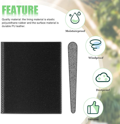 Jetec 6 Peices Self-Adhesive Door Corner Seals, Gap Filler Seal Strip Weather Stripping Draft Stopper Door Frame Seal Corner Foam for Weather Protection Isolation of Noise(Black)