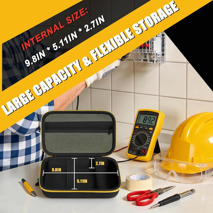 Comecase Hard Carrying Case for Fluke 87-V/ 88V/ 15B+/ 17B+ and More Digital Multimeter, Protective Travel Storage Bag - Black