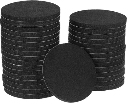 uxcell 32Pcs Non Slip Furniture Pads, 3" Round Self Adhesive Felt Bumpers Noise Reducing Furniture Feet Floor Protector for Chairs Tables Furniture Legs (White 0.2" Thick) - Colors A