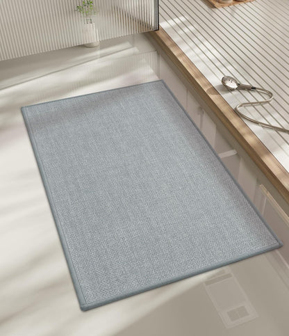 chakme Bathroom Rugs Mat 24x17, Ultra Thin Non Slip Bath Mat Small Quick Dry Absorbent Bath Mat for Bathroom Floor, (Dark Beige, 24"x17")