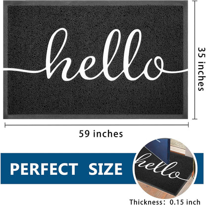 EARTHALL Door Mat Outside Inside Home Doormat, 30"x17.5", Durable Floor Mat Non Slip Mat Ultra Absorb Mud Easy Clean Front Doormat for Garage, Entryway, Patio, High Traffic Areas, Black