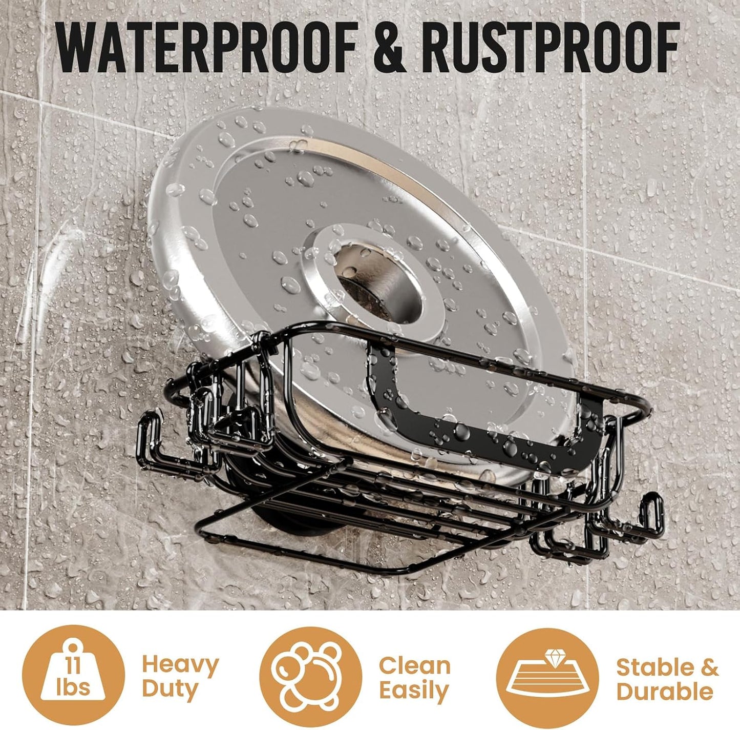 LEVERLOC Soap Dish Holder for Shower Suction Cup Wall Mounted Self Draining NO-Drilling Removable Bar Soap Sponge Holder for Bathroom Bathtub Kitchen Sink Waterproof Strong Vacuum Suction Adhesion