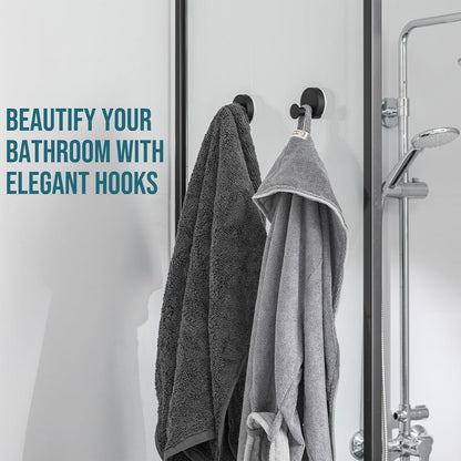 TAILI Suction Cup Razor Holder in Shower 2 Pack, Towel, Loofah, Shaver Holder for Bathroom Wall, Powerful Suction Cup Shower Hooks, Easy to Install and Reuse, White