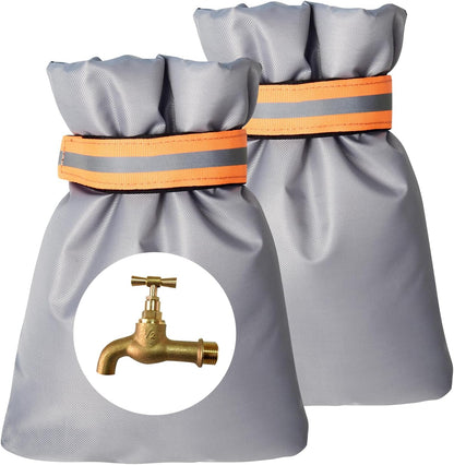 Outdoor Winter Faucet Hose bib Wall Taps Ouside Covers - 8.3”H x 6.7”W, Waterproof & Frost-Free for Winter Freeze Protection, Black, Gray (Gray, 2pcs)