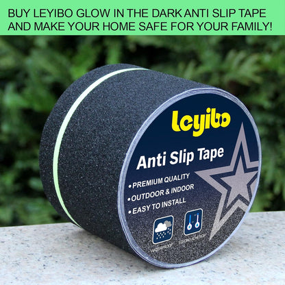 Anti Slip Tape, 4 Inch x 42 Ft Grip Tape for Stairs Outdoor/Indoor, Waterproof Non Skid Roll for Stair Treads Non Slip, High Traction Friction Abrasive Adhesive Stair Steps - Black
