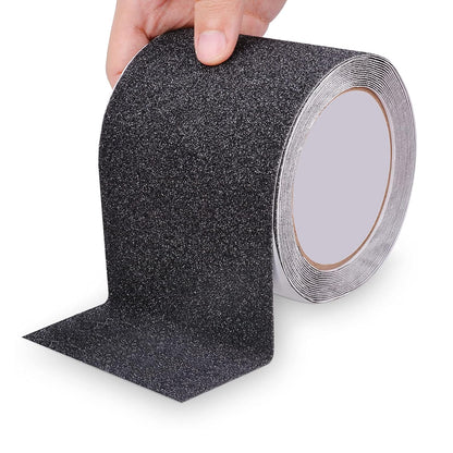 Qingluan Grip Tape, Heavy Duty Anti Slip Tape for Stairs Outdoor/Indoor Waterproof 4" x 33 ft, Safety Non-Slip Roll for Stair Step Traction Treads Stair Non Slip Strips Grey