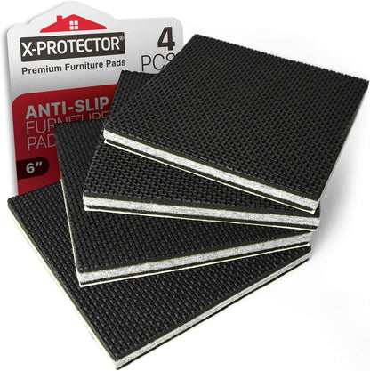 X-PROTECTOR Non Slip Furniture Pads – 12 Premium Furniture Grippers 3"! Best SelfAdhesive Rubber Feet Furniture Feet – Ideal Non Skid Furniture Pad Floor Protectors – Keep Furniture in Place!