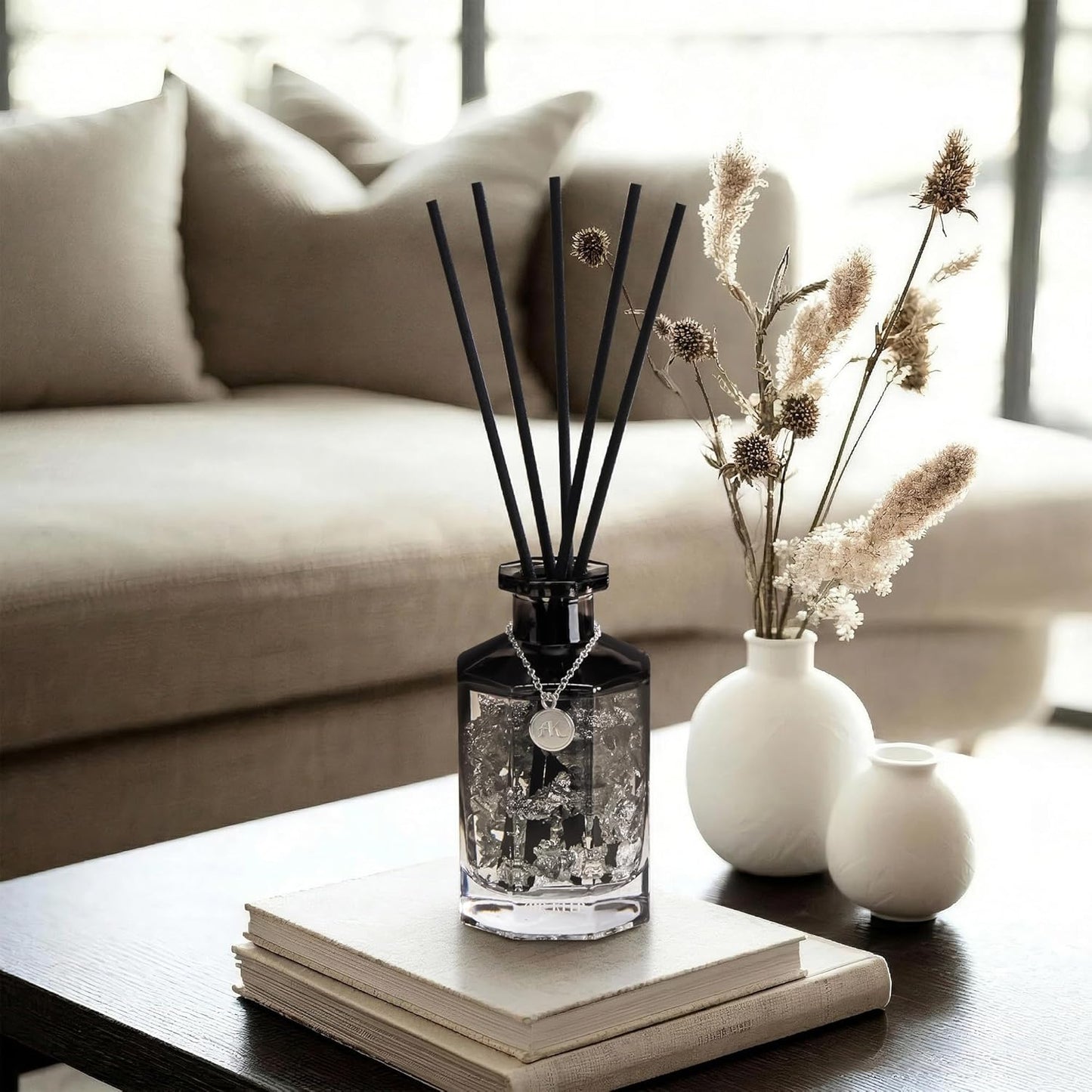 Airkeep Reed Diffuser Set,Black Forest Luxury Scented Diffuser with Sticks Long Lasting Home Fragrance for Bathroom Shelf Decor 6.09 fl oz (180ml)