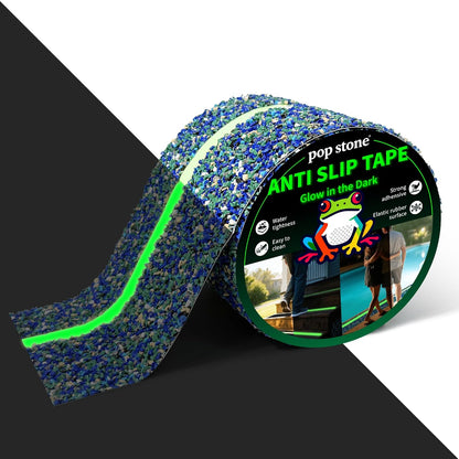 Waterproof Anti-Slip Traction Tape | 2" x16.5 FT | Heavy-Duty EPDM Rubber, Strong Grip & Barefoot Gentle | Indoor & Outdoor Solution: Poolside, Bath, Ramps, Stairs, Board Steps