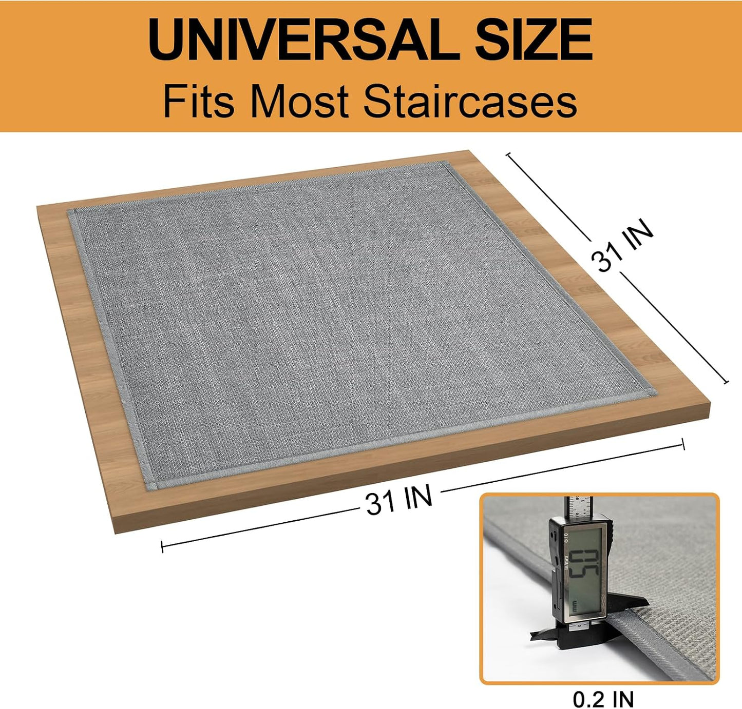 Stair Treads Carpet 4 pcs for Wooden Steps with Non Slip Rubber Backing, 100% Polyester Soft Stairs Resistant Indoor Skid Runner Safety Rugs for Kids Elders and Pets 30" * 8" (Dark Gray)