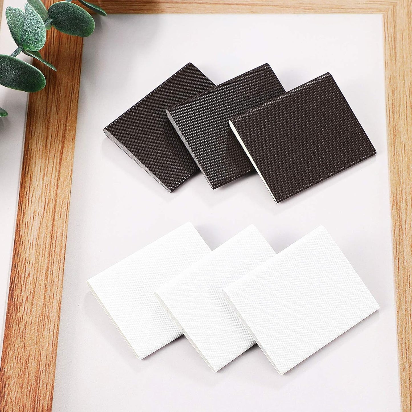 Jetec 6 Peices Self-Adhesive Door Corner Seals, Gap Filler Seal Strip Weather Stripping Draft Stopper Door Frame Seal Corner Foam for Weather Protection Isolation of Noise(Black)