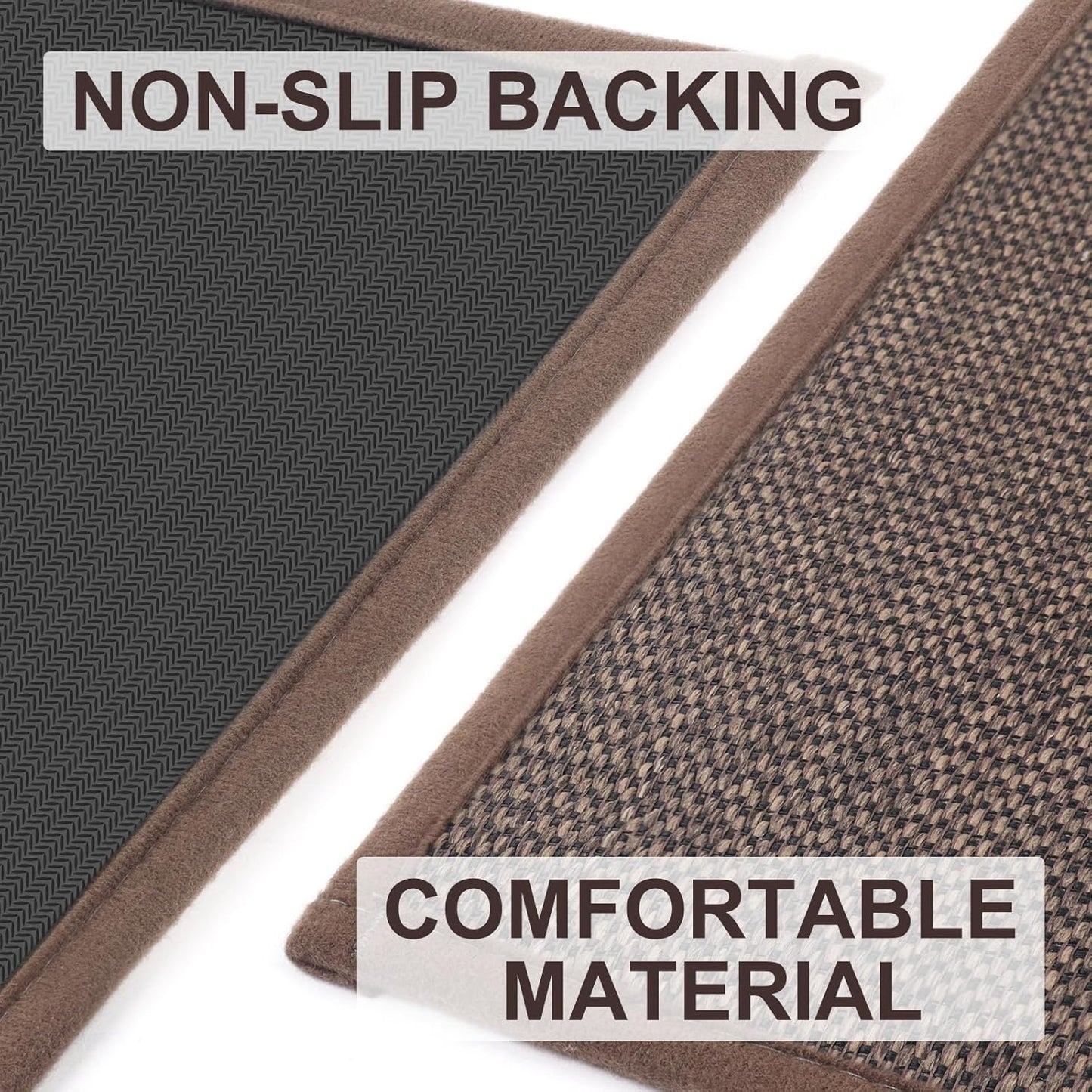 LEKEEPGO Door Mat 17"x29", Non Slip Door Mat Indoor Entrance, Rubber Backing Indoor Door mats Washable Absorbent Low-Profile Doormat Front Entryway Entry Resist Dirt Inside Door Mats, Khaki