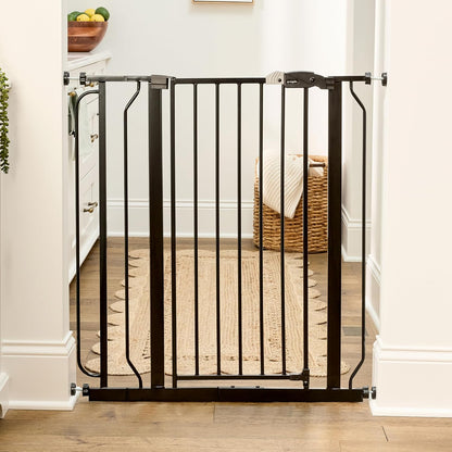 Regalo Safety 29-38.5" Baby Gate for Doorways & Bottom of Stairs, Pressure Mounted Baby Gate with Door for Babies, Toddlers & Pets, Tested & Safe for 30 Years, American Designed, American Owned, White