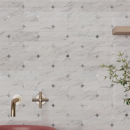 Peel and Stick Backsplash Tile, 10 Sheets Waterproof PVC Wall Tiles for Kitchen Bathroom, Thick Self Adhesive Stick on Backsplash, Covers 9.67 Sq.Ft