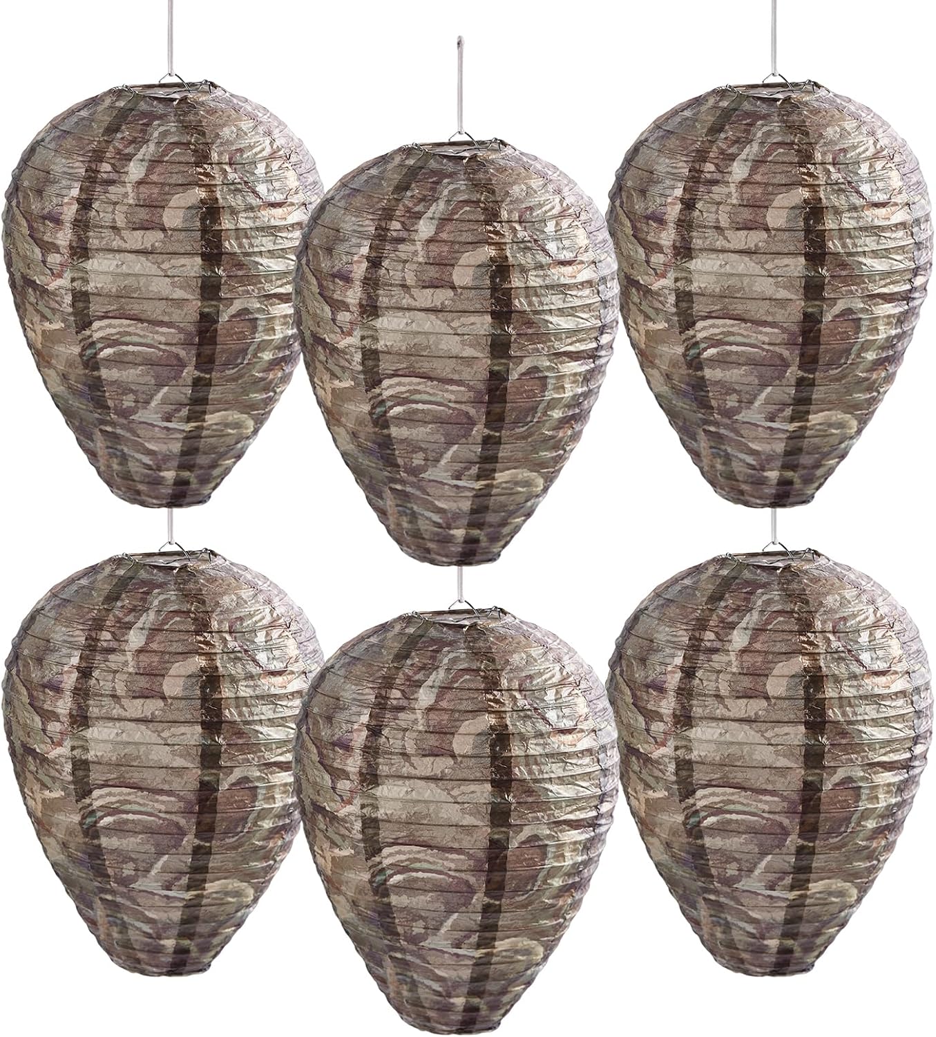 4 Pack Hanging Paper Fake Wasp Nests for Home(Brown)