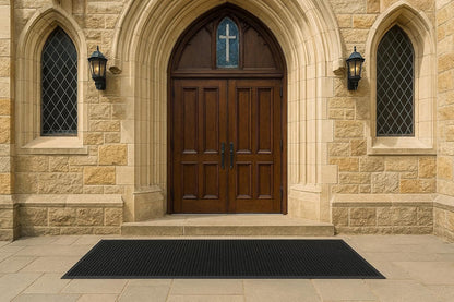 Guardian - MLL14030500 Clean Step Scraper Outdoor Floor Mat, Natural Rubber, 3'x5', Black, Ideal for any outside entryway, Scrapes Shoes Clean of Dirt and Grime