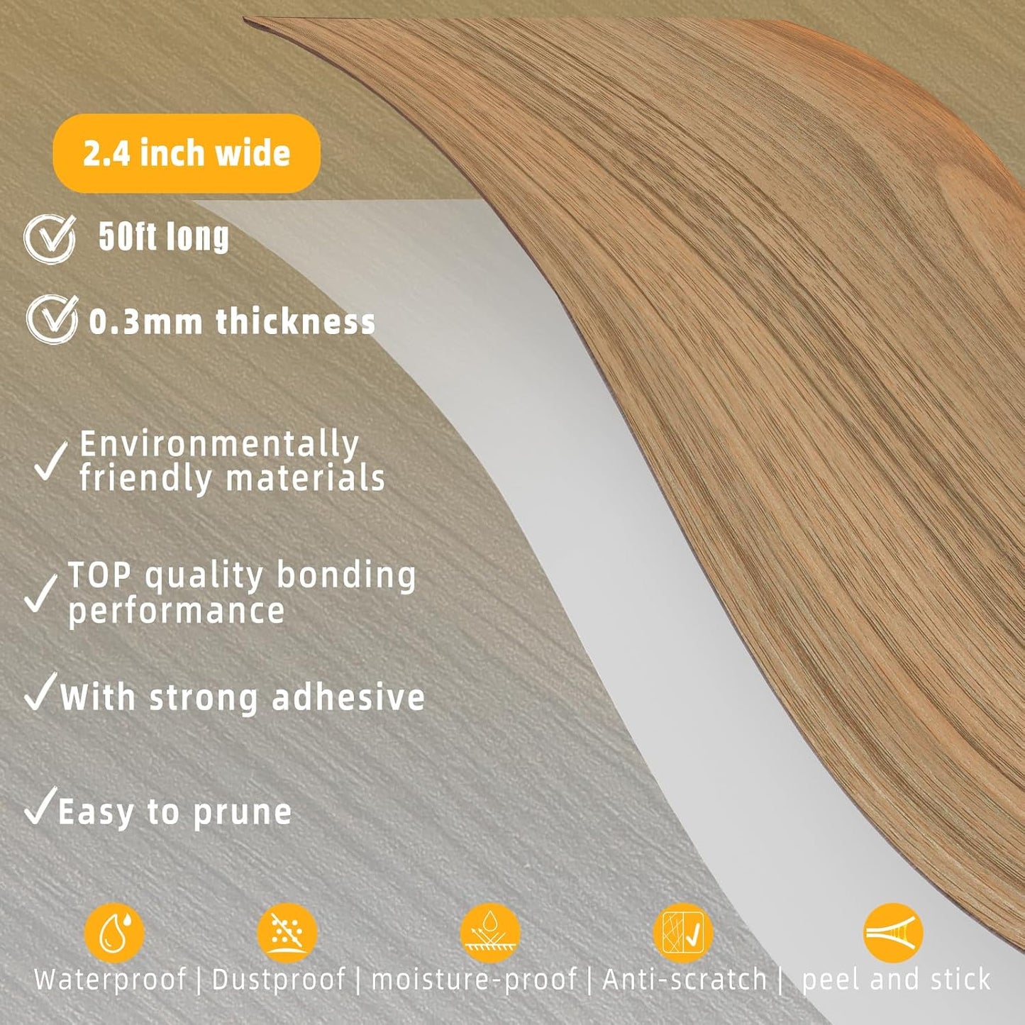 GSCIT Club Wood Grain Repair Tape, 2.4 inch X 15ft Self Adhesive Maple Grain Repair Patch for Tables, Chairs, Baseboards, Doors, Windows, Floors, Handicraft DIY. - Colors B