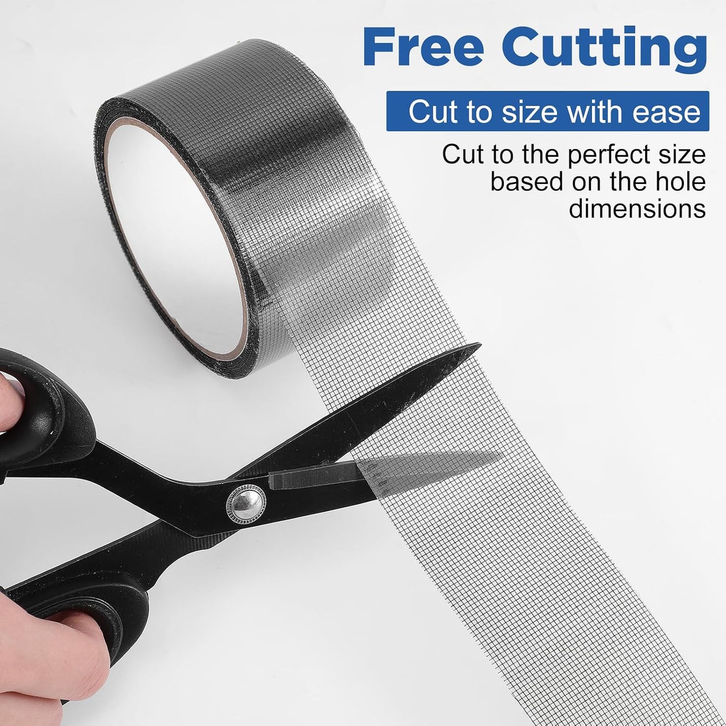 Window Screen Repair Tape 2 in x 16.4 FT- Strong Adhesive Screen Patches | for Covering Windows or Doors Pet Mesh Cage Tears Holes, Black