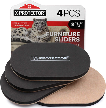 X-Protector Felt Furniture Sliders for Hardwood Floors 24 PCS 1” - Self-Adhesive Furniture Slider - Heavy-Duty Furniture Movers for Hard Surfaces - Felt Sliders - Move Your Furniture Easily!