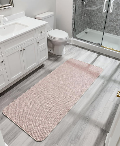 Bath Mat,Ultra Thin Bathroom Rugs,Rubber Bath Mats for Bathroom,No Slip Bath Rugs,Quick Dry,Machine Washable,Low Pile,Absorbent,Shower Outside,Sink,Home Decor Accessories.Grey,1'5"x2'3"(17x27Inch)