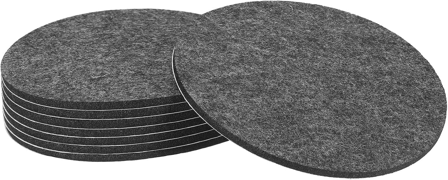 uxcell 32Pcs Non Slip Furniture Pads, 3" Round Self Adhesive Felt Bumpers Noise Reducing Furniture Feet Floor Protector for Chairs Tables Furniture Legs (White 0.2" Thick) - Colors A