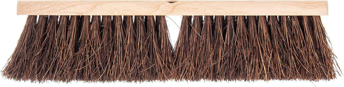 SPARTA Flo-Pac Garage Sweep with Palmyra Bristles, Heavy Duty Broom Head for Indoor and Outdoor Use on Rough Surfaces, 18" Long, 1 Count, Natural