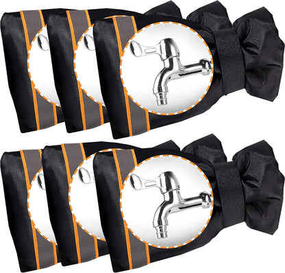 Outdoor Faucet Socks - 5.9" W x 7.7" H for Winter Freeze Protection, Tap Cover, Spigot Cover - 3 Piece