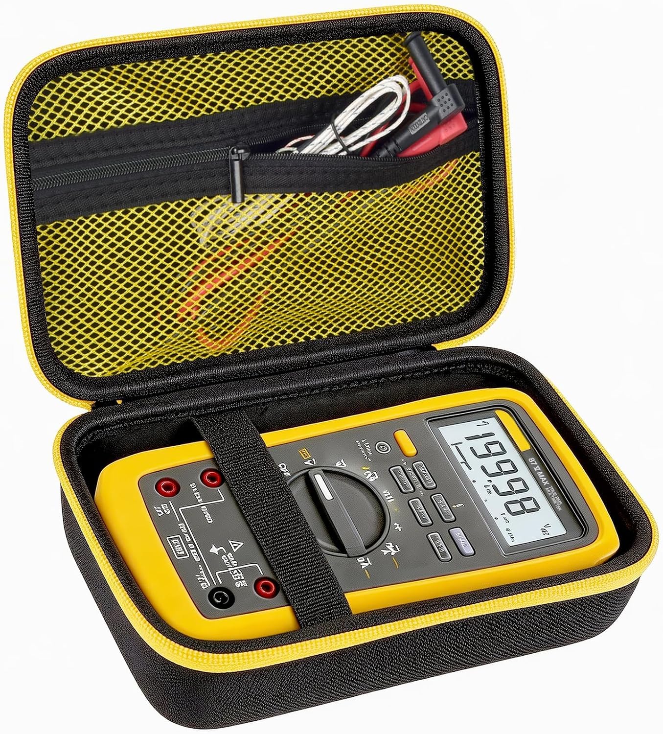 Comecase Hard Carrying Case for Fluke 87-V/ 88V/ 15B+/ 17B+ and More Digital Multimeter, Protective Travel Storage Bag - Black