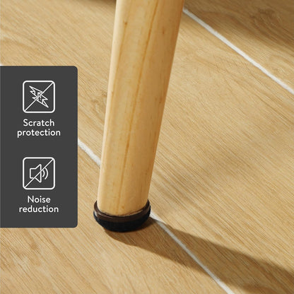 Aneaseit Felt Furniture Pads - Round Chair & Table Leg Protection for Hardwood Floors - Heavy Duty Floor Protectors - Pad Sliders for Chair Legs - 1 inch (25mm) 8 Pack - Black