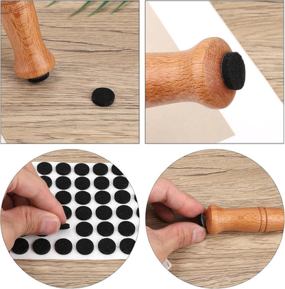 Gosknor 48 Pcs Felt Pads for Cabinet Door, 1/2in Black Round Quite Cabinet Protectors Pads Bumpers Self Adhesive Felt Furniture Feet Pad for Kitchen Furniture Floor Drawers Table Chair Legs