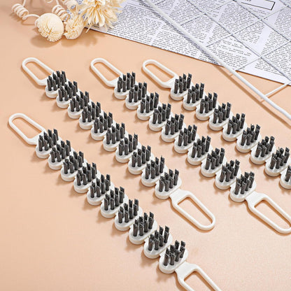 4 Pcs Bendable Crevice Cleaning Brush Set for Kitchen and Bathroom Sink Faucets Multi-Functional Hard Bristle Scrub Brushes