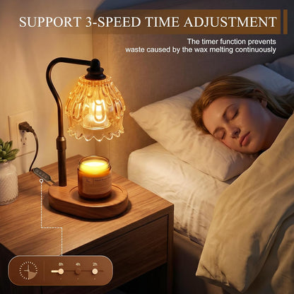 Candle Warmer Lamp with Timer and Wireless Remote Control, Dimmable Candle Warmer for Jar Candles, Height Adjustable Wax Melts Warmer, Mothers Day Birthday Gift for Women, House Warming New Home Decor