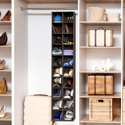 Simple Houseware 20 Section Shelves Hanging Shoes Organizer Holder for Closet, Gray