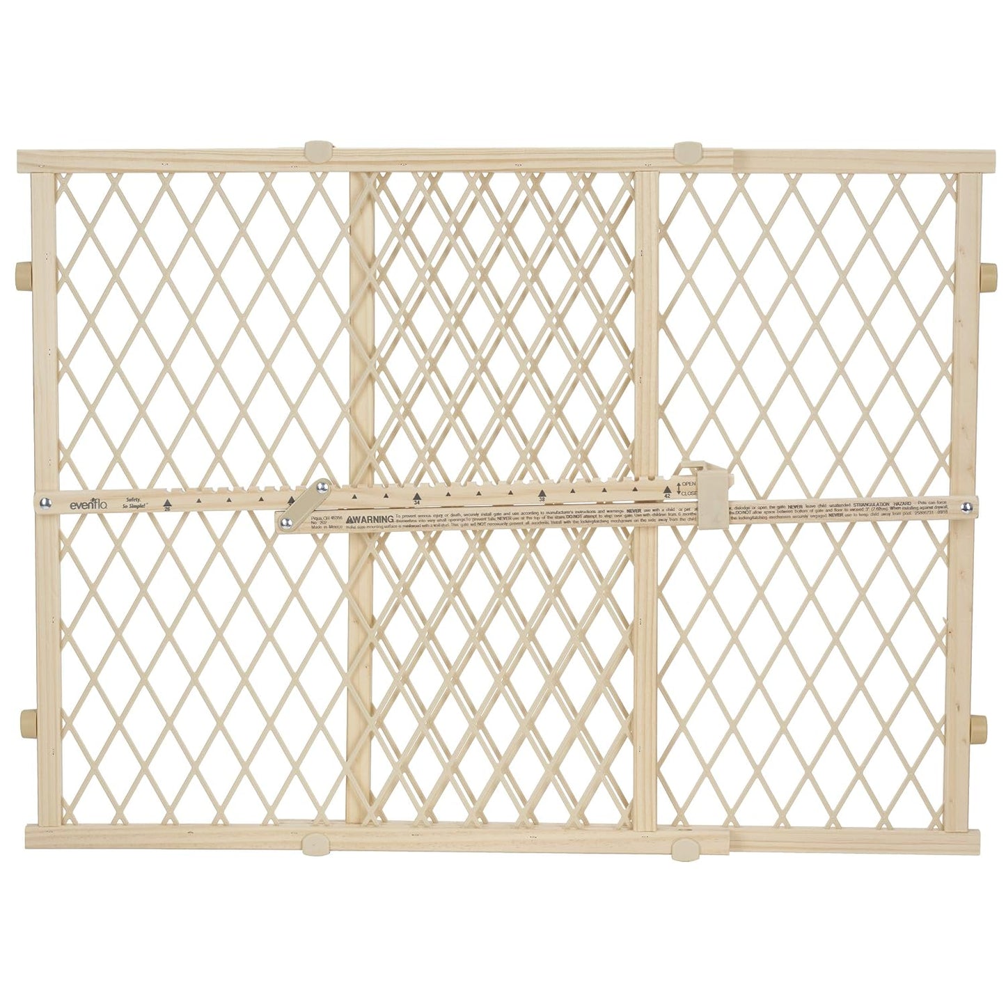 Position & Lock Adjustable Wood Baby Gate (Farmhouse Collection)