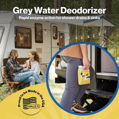Walex Elemonate RV Grey Water Tank Deodorizer Tablets - Fresh Lemon, 5-Pack