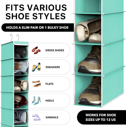 Simple Houseware 10 Shelves Hanging Shoes Organizer Holder for Closet, Grey