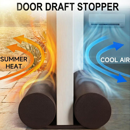 MAXTID Under Door Draft Stopper for Bottom of Doors 38" Black Door Blocker Noise ReducerLight Cold Air Guard Breeze Sound Proof Door Sweep Weather Stripping Door Seal Insulation Strip Gap Filler