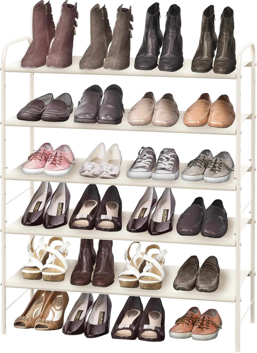 Simple Houseware 3-Tier Shoe Rack Storage Organizer, Grey – Space-Saving Shoe Shelf, Holds 9–16 Pairs, Sturdy Metal Frame, Easy Assembly – Closet, Entryway, Bedroom Shoe Storage Solution
