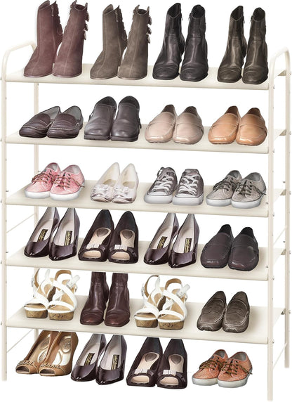 Simple Houseware 3-Tier Shoe Rack Storage Organizer, Grey – Space-Saving Shoe Shelf, Holds 9–16 Pairs, Sturdy Metal Frame, Easy Assembly – Closet, Entryway, Bedroom Shoe Storage Solution