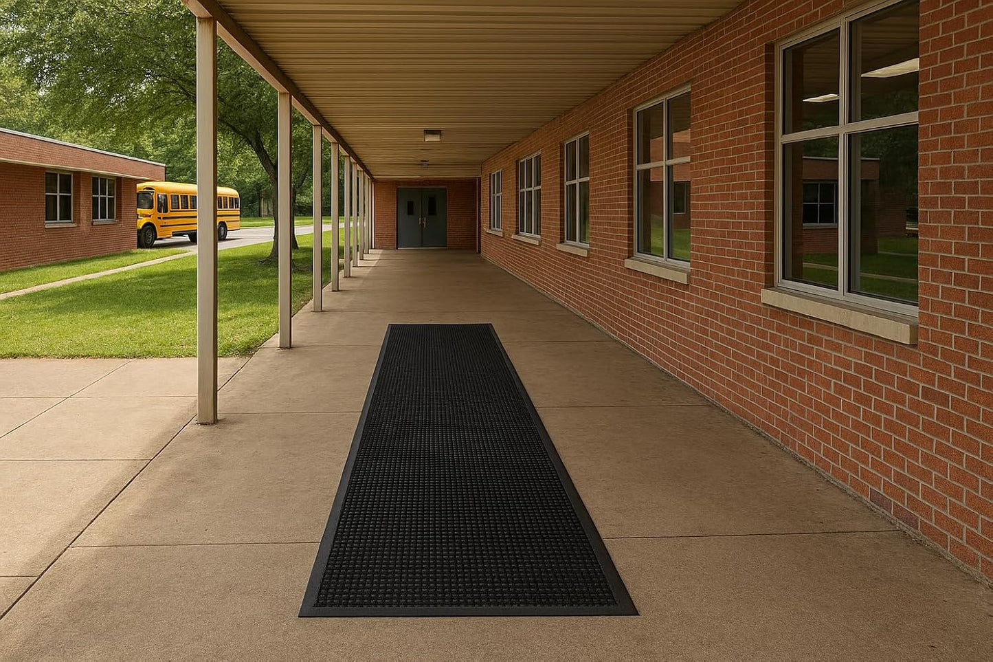 Guardian - MLL14030500 Clean Step Scraper Outdoor Floor Mat, Natural Rubber, 3'x5', Black, Ideal for any outside entryway, Scrapes Shoes Clean of Dirt and Grime