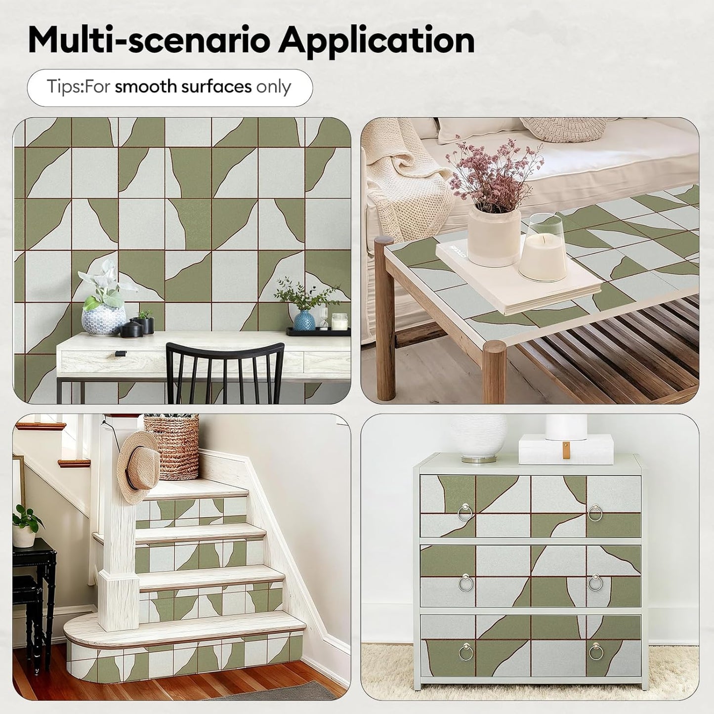 17"x118" Peel and Stick Wallpaper for Renter Friendly, Removable Wallpaper Peel and Stick, Self-Adhesive Textured Contact Paper for Walls, Cabinets, Countertops(Geometric Clay)