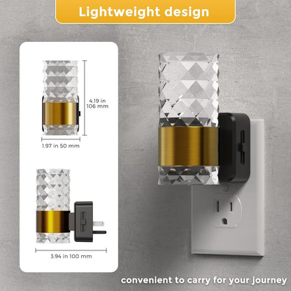 L LOHAS LED Night Light,Dimmable Night Lights Plug into Wall, 2 Pack Acrylic Nightlight with 0-100 LM Adjustable Brightness, 3000K Plug in Night Light with Dusk to Dawn Sensor, for Bathroom Hallway