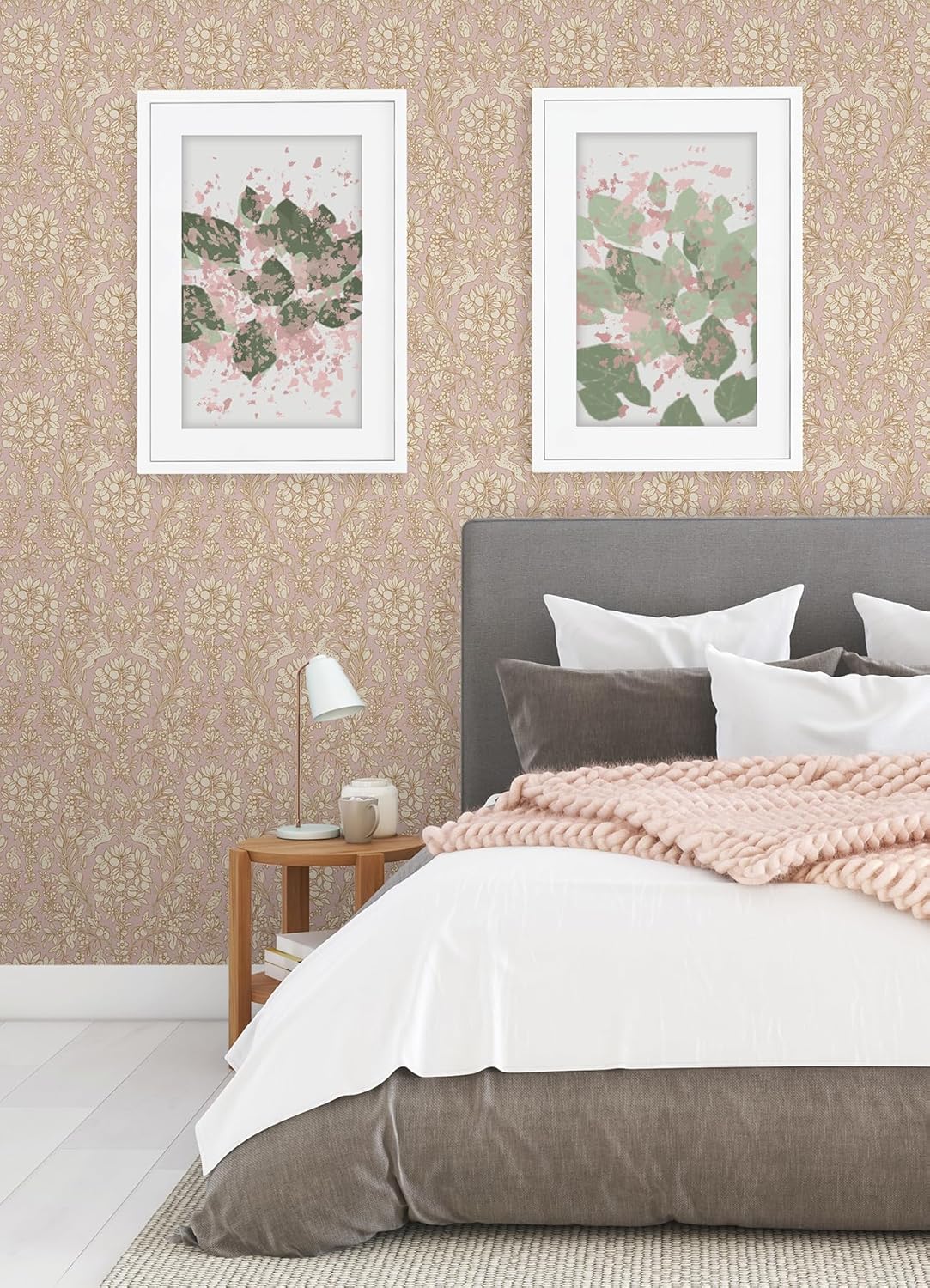 NuWallpaper by WallPops Taupe Enchanted Peel and Stick Wallpaper, Removable Wallpaper, 20.5 in x 18 ft
