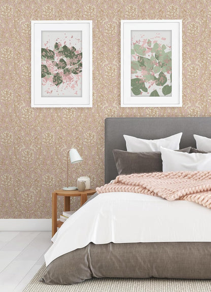 NuWallpaper by WallPops Taupe Enchanted Peel and Stick Wallpaper, Removable Wallpaper, 20.5 in x 18 ft
