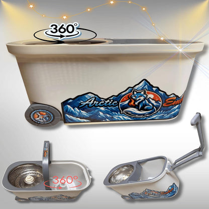 Spin Mop and Bucket System with Wringer, Microfiber Spin Mop and Bucket Set, Stainless Steel Handle, Rolling Mop Bucket with Drain Plug, Includes 3 Mop Heads for Hardwood Tile Floors